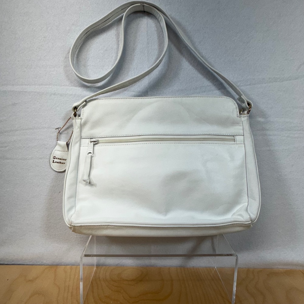 Genuine Leather Crossbody Bag‎ Women's Shoulder Bag White Made in Korea